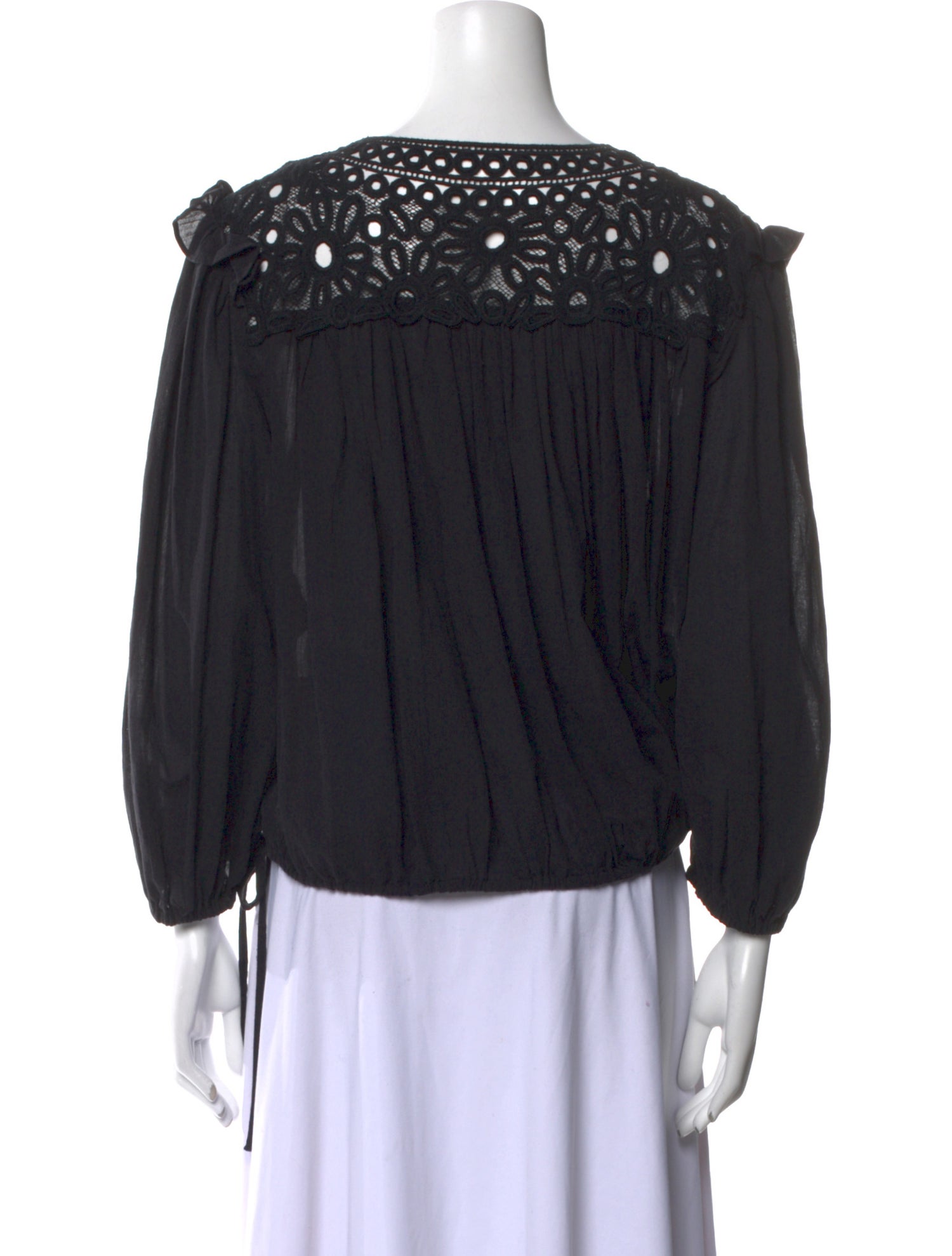 Étoile Isabel Marant Scoop Neck Three-Quarter Sleeve Blouse